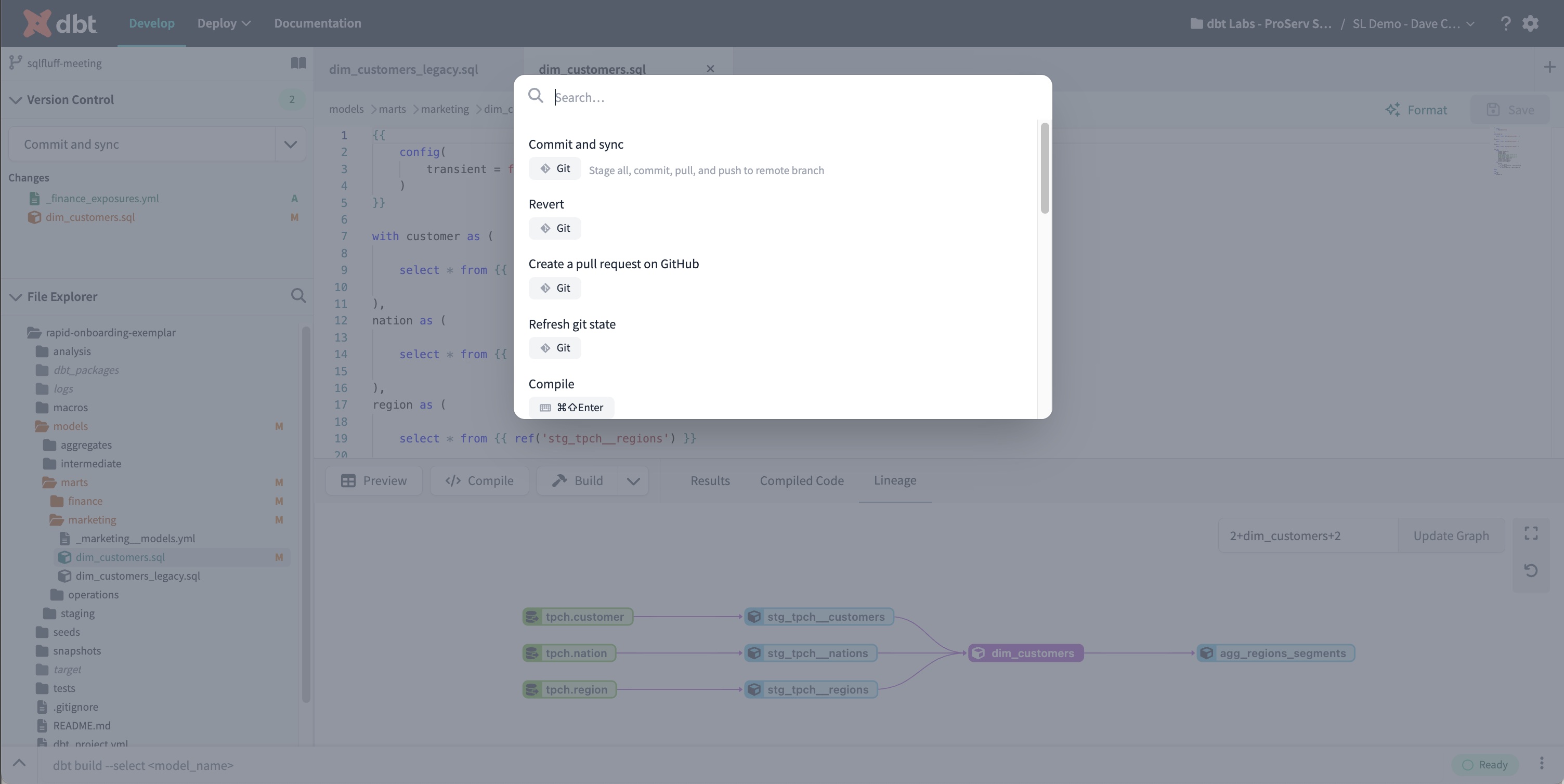 The Command History returns a log and detail of all your dbt Cloud invocations. The Command History returns a log and detail of all your dbt Cloud invocations.